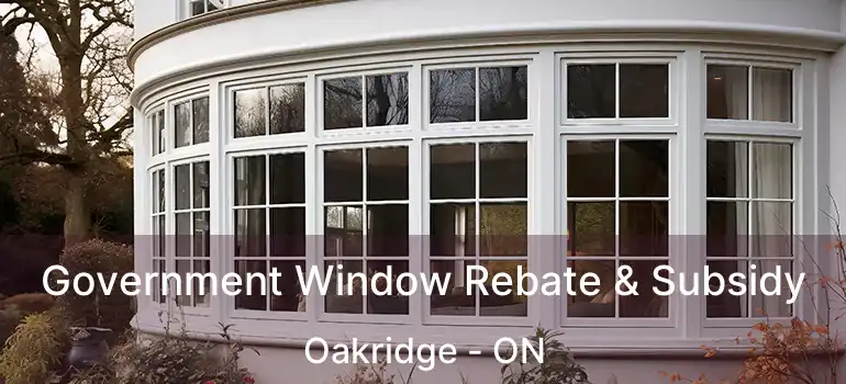  Government Window Rebate & Subsidy Oakridge - ON