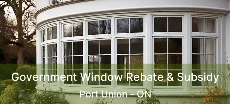  Government Window Rebate & Subsidy Port Union - ON