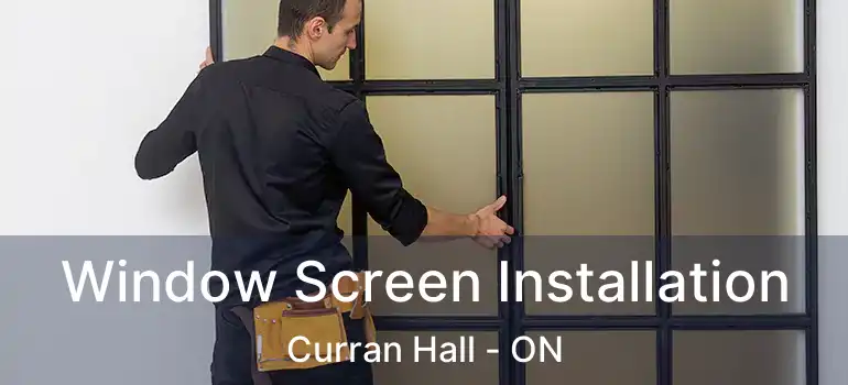  Window Screen Installation Curran Hall - ON